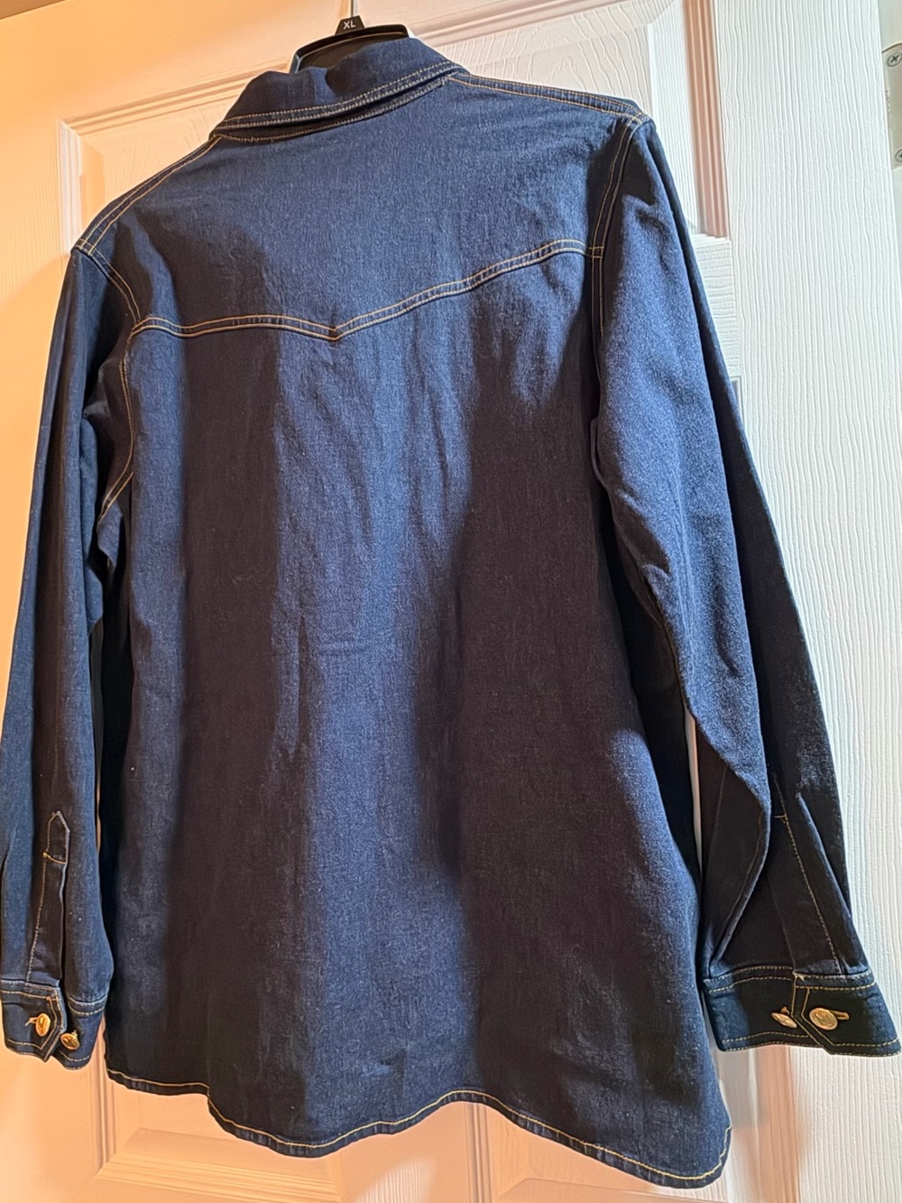 Lot2 SZ MED Bob Mackie Wearable Art Dark Denim Shirt Jacket Embroidered & Hat - Picture 2 of 16